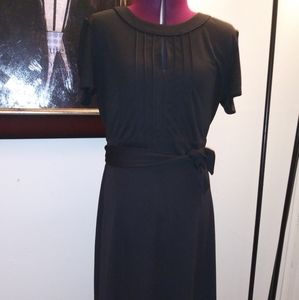 The Limited Tie Waist Keyhole Black Dress Size Med